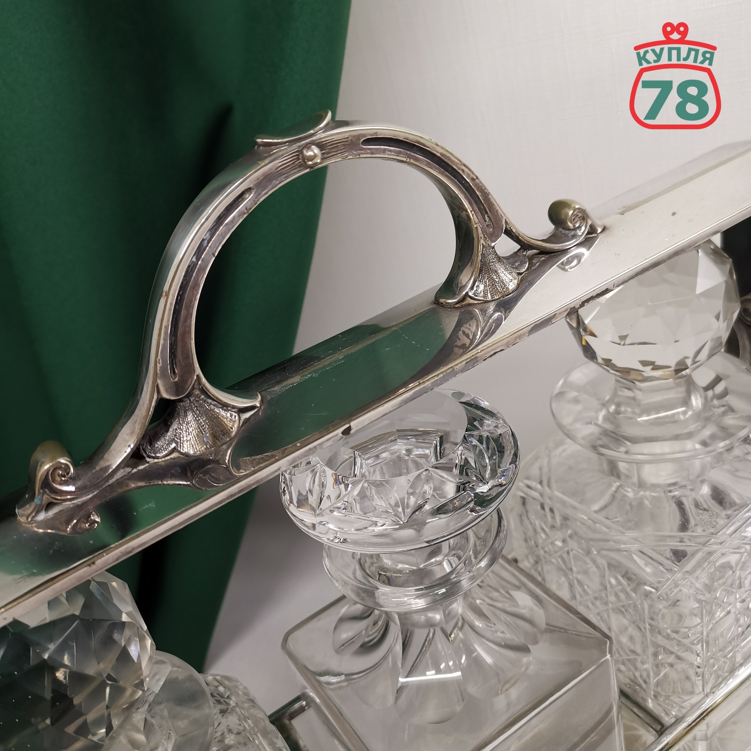 Танталус старинный с графинами Англия / 2993 — изображение 2