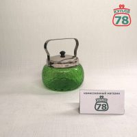 Сахарница СССР зелёное стекло / 3021