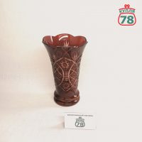 Ваза для цветов СССР цветной хрусталь марганцевая / 3024