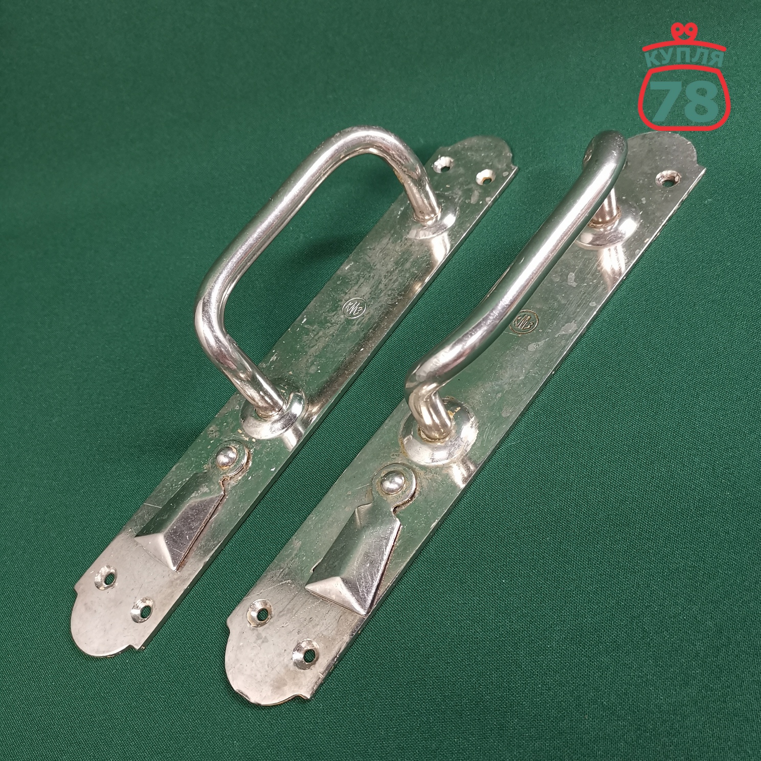 Ручка дверная СССР с планкой парные 2 шт / 3039 — изображение 2