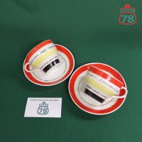 Чайная пара фарфор СССР Радиоволны винтаж Барановка / 3041