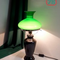 Лампа настольная керамика зелёный плафон / 3043