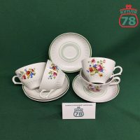 Чайная пара 300 мл Дулево винтаж СССР 4 шт / 3048