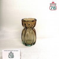 Ваза для цветов цветное стекло Чехия винтаж / 3066