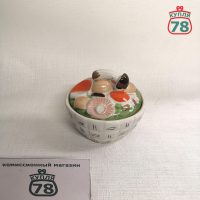 Сахарница маслёнка Грибное лукошко Конаково винтаж СССР / 3068