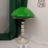 Лампа настольная СССР пластик зелёный плафон пластик / 3095