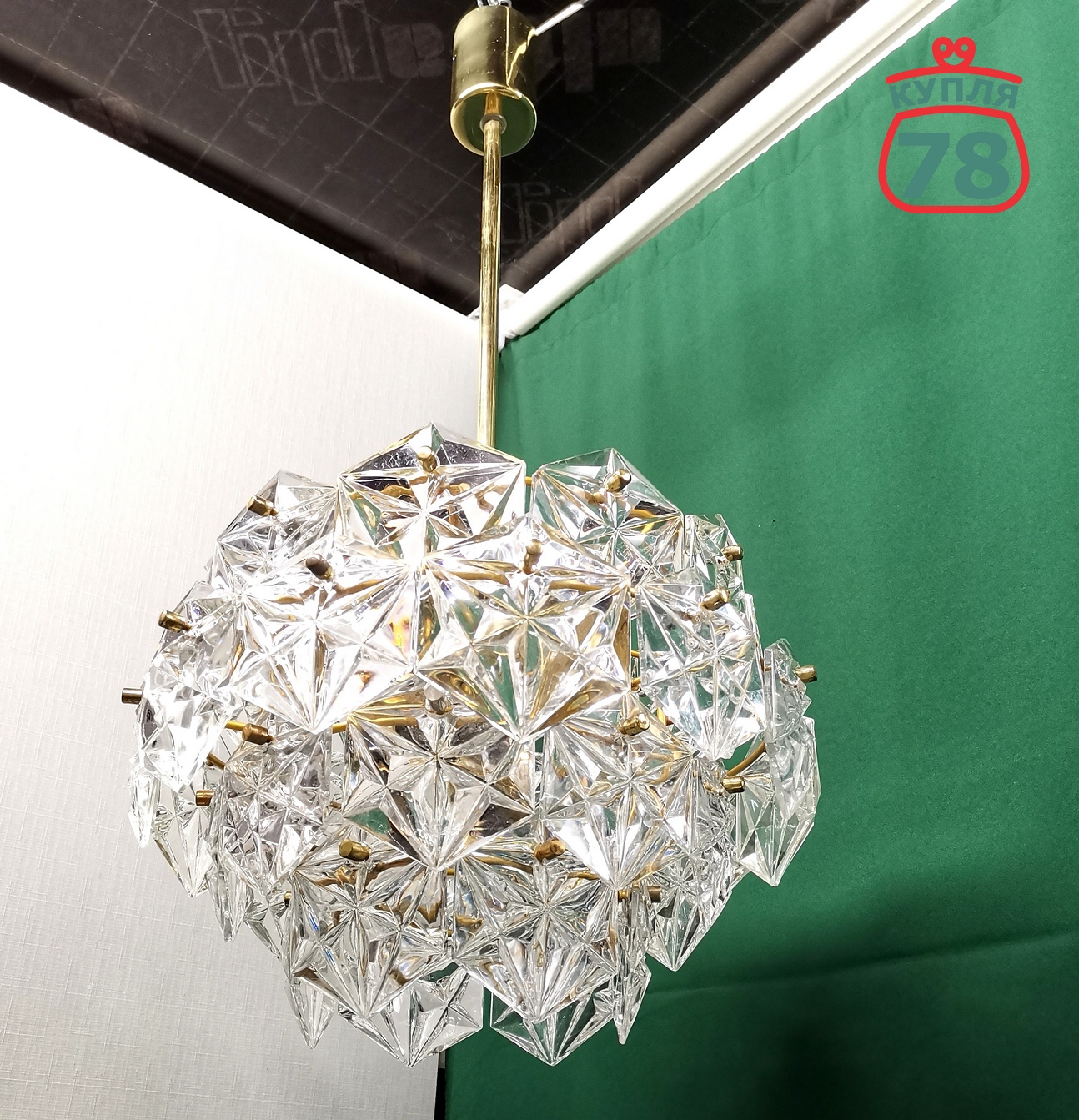 Люстра СССР Искра 4-х ярусная хрусталь / 3096 — изображение 4