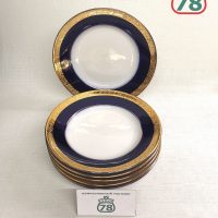 Тарелки ЛФЗ кобальт золотая лента 20 см 6 шт / 3105