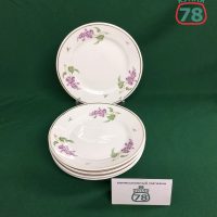 Тарелки СССР винтаж Сирень Красный фарфорист 5 шт / 3110