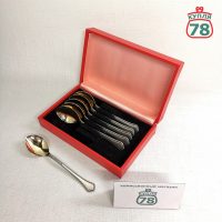 Ложки чайные мельхиор позолота Таллин в коробке 6 шт / 3112