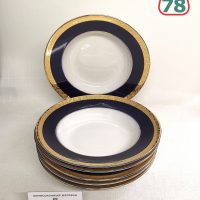 Тарелки ЛФЗ кобальт золотая лента суповые см 6 шт / 3120