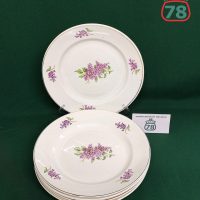 Тарелки винтаж СССР Сирень 24 см ЗиК 5 шт / 3125