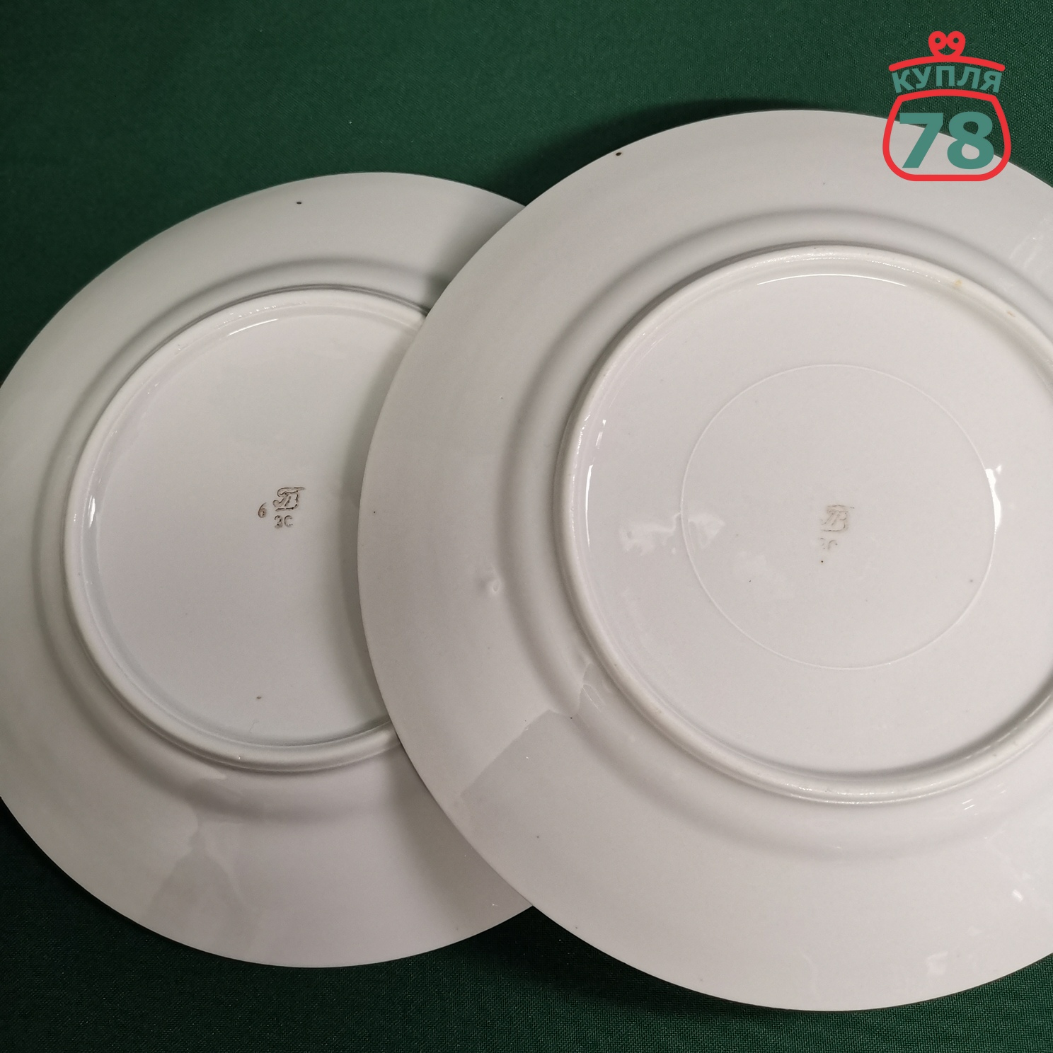 Тарелки винтаж СССР 2 шт Розы и незабудки / 3127 — изображение 3