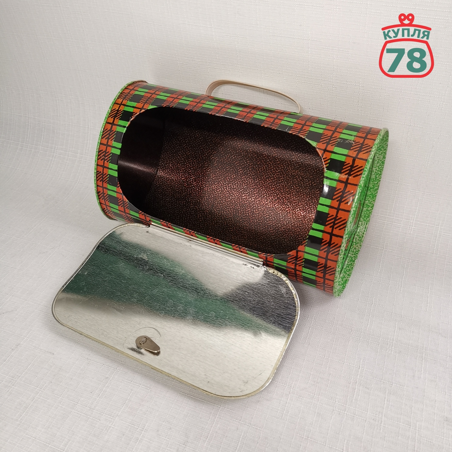 Коробка для подарка винтаж СССР металлическая / 3136 — изображение 2