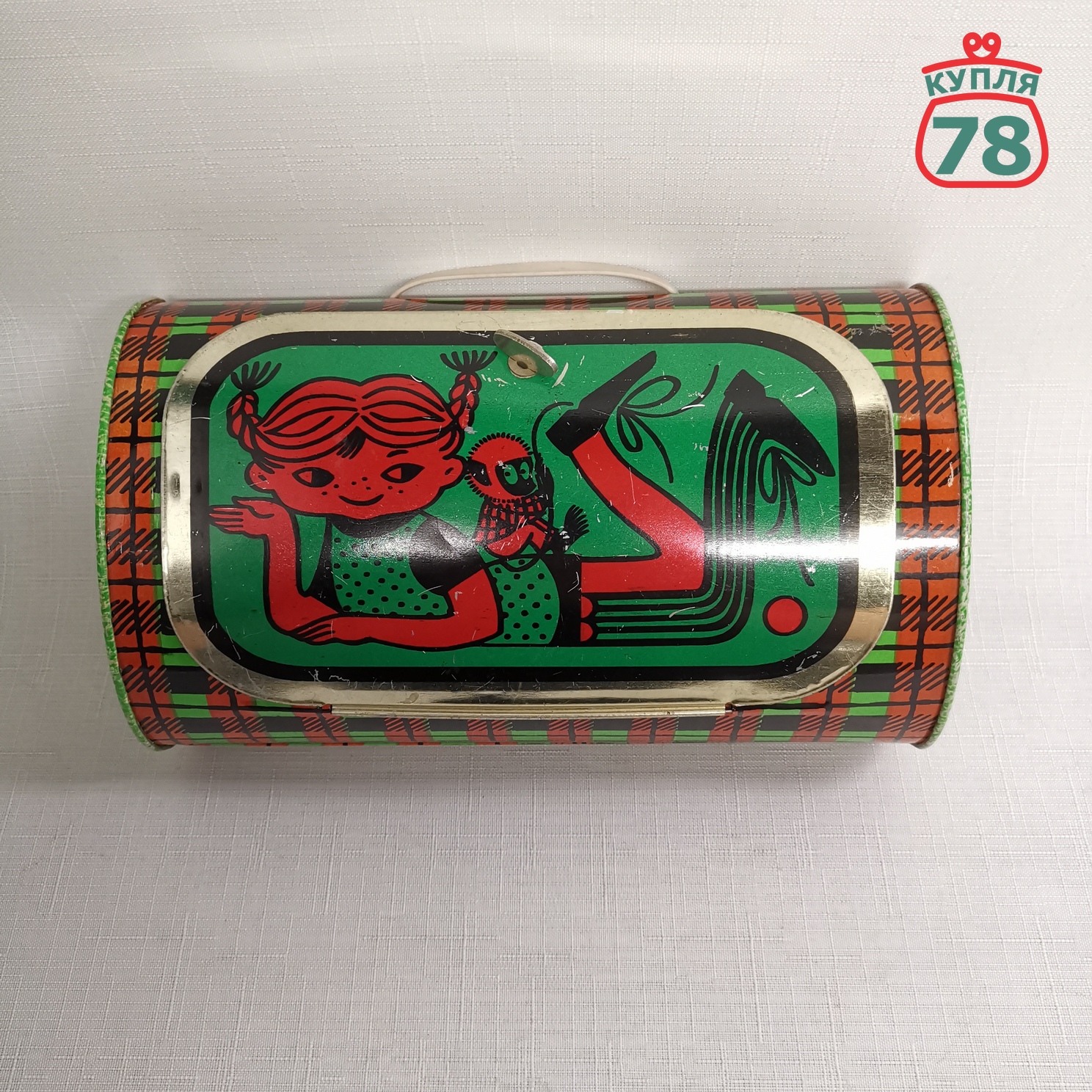 Коробка для подарка винтаж СССР металлическая / 3136 — изображение 3