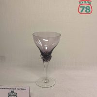 Бокал для вина Чехия винтаж фиолетовое стекло / 3199