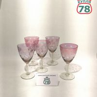 Бокалы сиреневое стекло СССР винтаж 5 шт / 3231