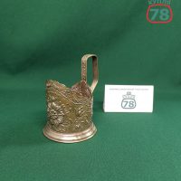 Подстаканник мельхиор Ленэмальер цветок / 3241