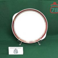 Блюдо фарфор Thun Чехия. пунцовая лента с позолотой / 3262