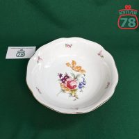 Салатник фарфор Богемия Чехия мейсенский букет / 3270