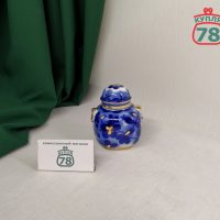 Чайница фарфор ЛФЗ Синие цветы / 3282