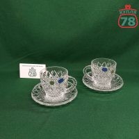 Чайная пара хрусталь Богемия Чехия / 3296