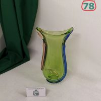 Ваза для цветов цветное стекло СССР зелёное стекло / 3302