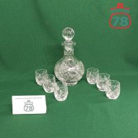 Набор шесть стопок и графин хрусталь / 3312