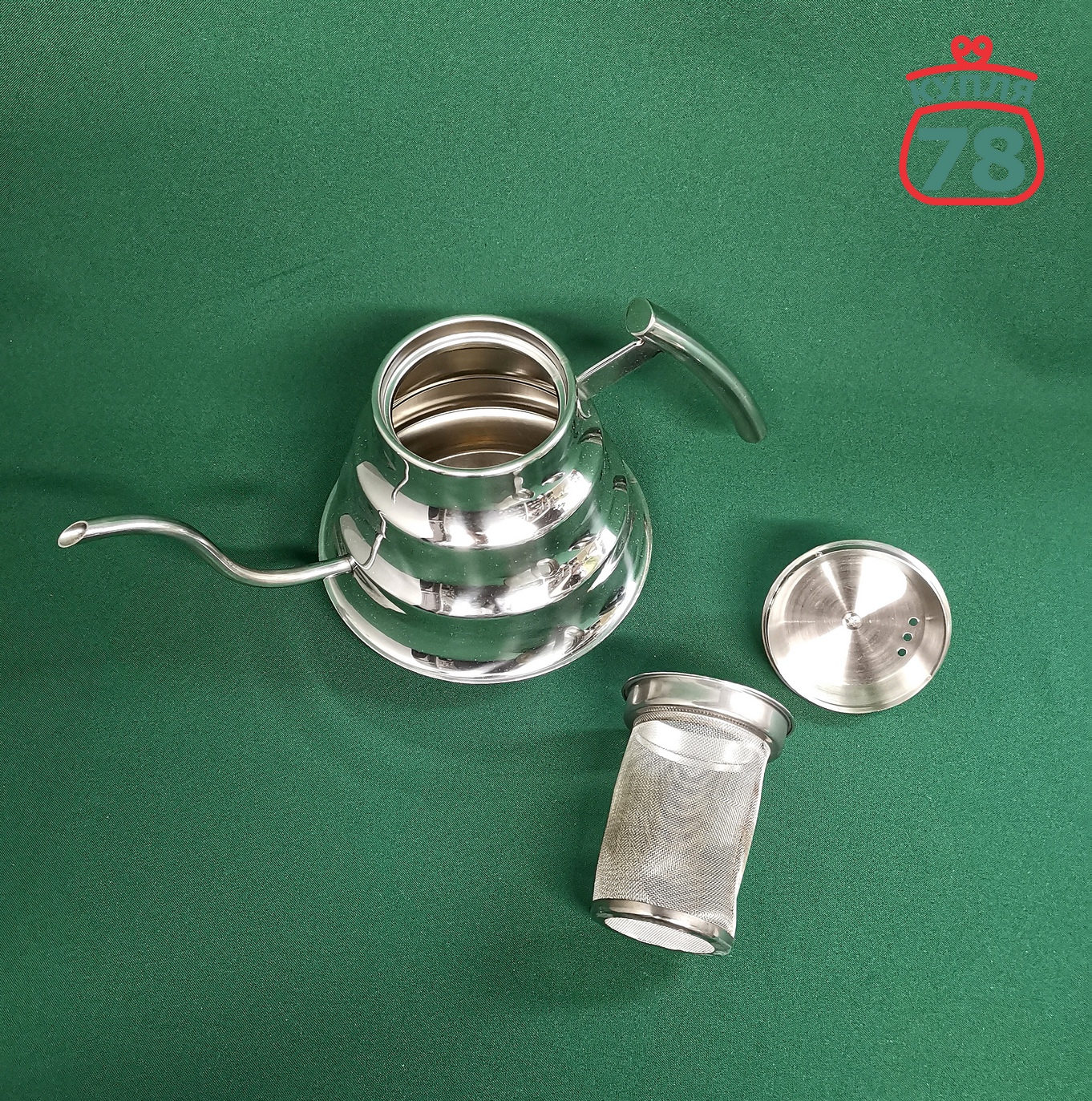 Чайник металлический заварочный с длинным носиком / 3346 — изображение 3