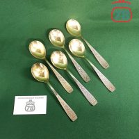 Ложки столовые мельхиор с позолотой 6 шт / 3379