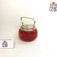 Сахарница СССР красное стекло / 3397