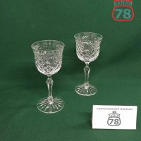 Бокалы фужеры для вина хрусталь ромбы Европа 2 шт / 3412