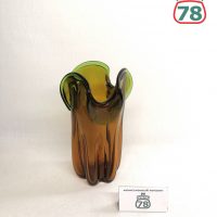 Ваза для цветов медовое стекло СССР / 3415