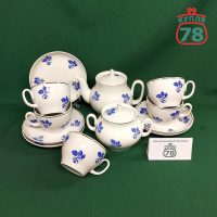 Сервиз чайный винтаж СССР синие розы / 3419