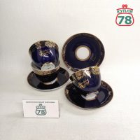 Чайная пара ЛФЗ кобальт Поздравляю / 3423