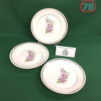 Тарелки фарфор СССР сирень Пролетарий винтаж 3 шт / 3432