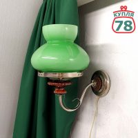 Бра СССР зелёный плафон / 3442