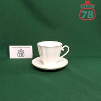 Кофейная пара ИФЗ фарфор белоснежная Гвоздика / 3443