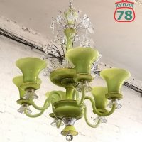 Люстра СССР ЛЗХС Бахчисарайский фонтан винтаж зелёная / 3450