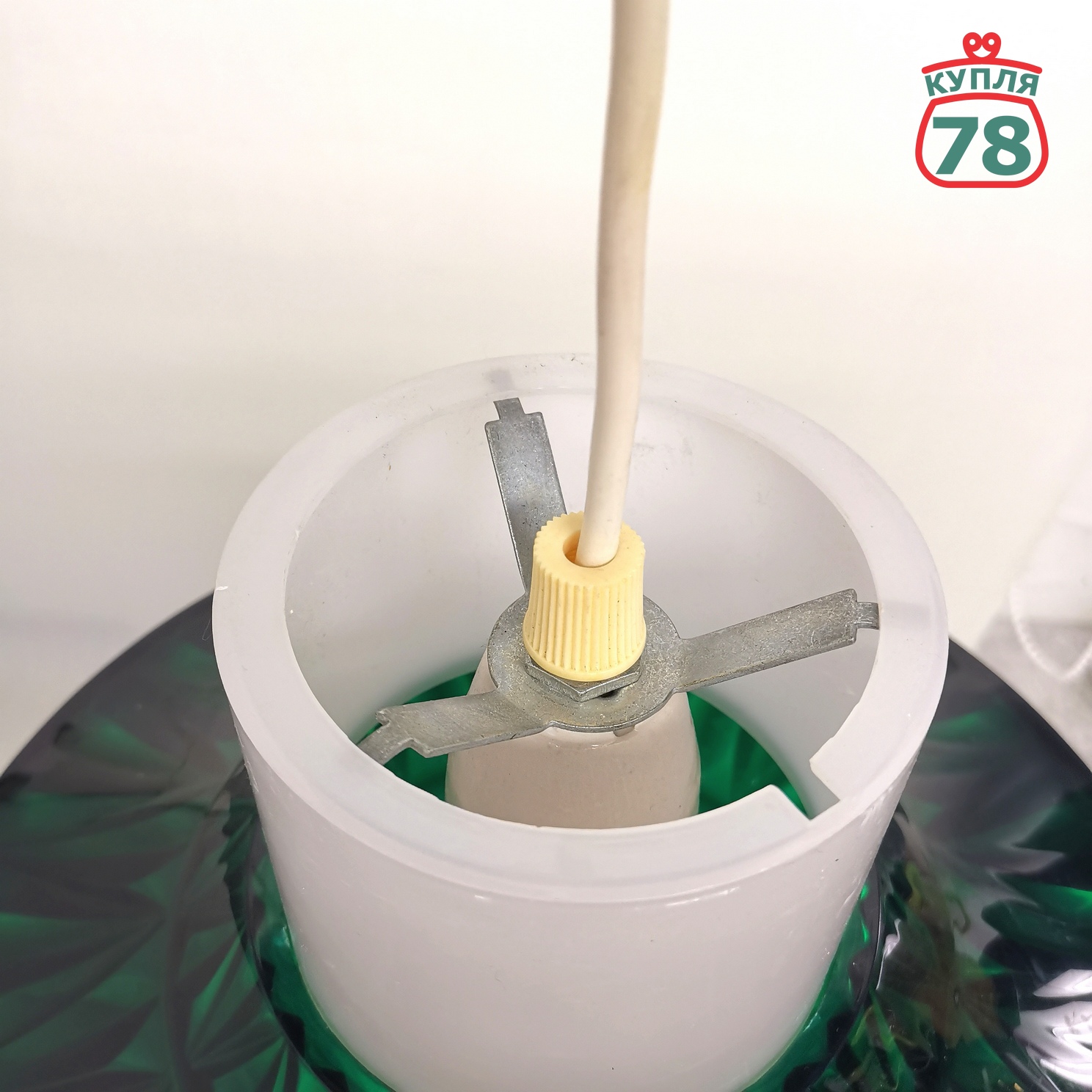 Светильник СССР винтаж зелёный пластик / 3460 — изображение 4