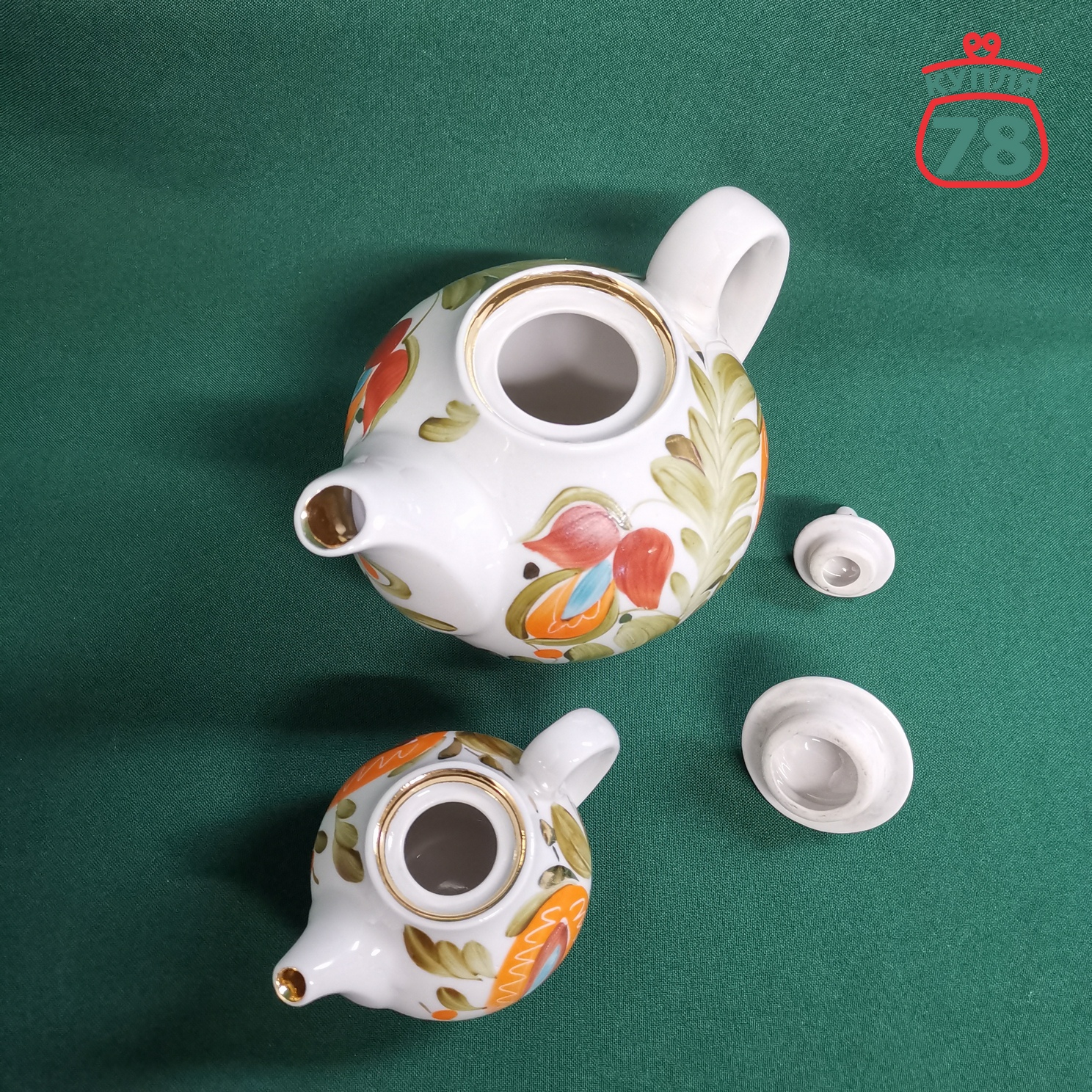 Чайники набор Петушок винтаж СССР Городница / 3469 — изображение 2