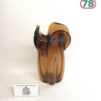 Ваза для цветов медовое стекло Победа СССР / 3478