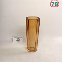 Ваза для цветов золотистая ЛЗХС цветное стекло / 3479