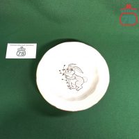 Тарелка детская СССР Зайчик с вербой Рига винтаж / 3502