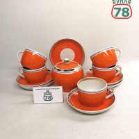 Сервиз чайный винтаж ДФЗ Вербилки синяя полоска / 3523