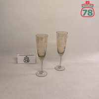 Бокалы для шампанского стекло СССР золотистые 2 шт / 3531