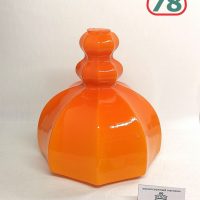 Плафон оранжевый стекло светильник Югославия винтаж / 3548