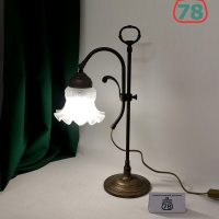 Лампа настольная старинная бронза / 3562