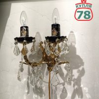 Бра хрусталь фарфор винтаж / 3566