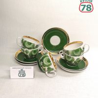 Чайная пара винтаж СССР Зелёный сад / 3580